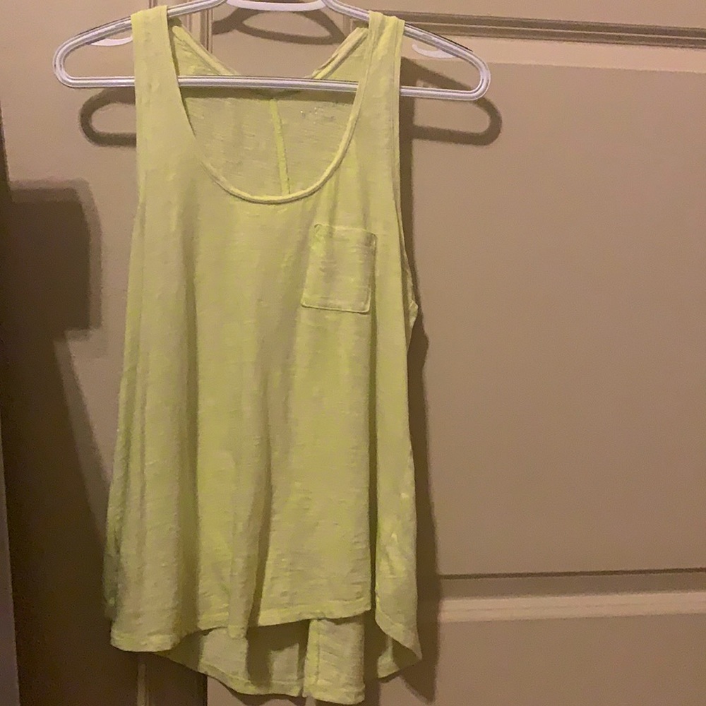 Neon Yellow Tank-Top, Merona Brand, Size Small